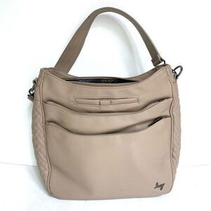 LUG Cable Car Shoulder Bag Taupe Crossbody Organizer Purse Removable Strap